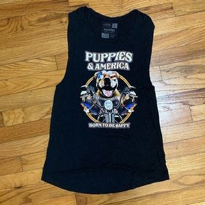 NWOT Puppies Muscle Tee